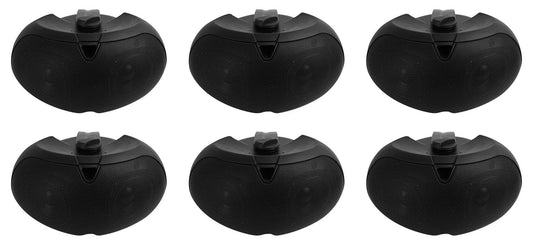 (6) Rockville D4-16 Black Dual 4 16-Ohm Swivel Outdoor Home Patio Speakers