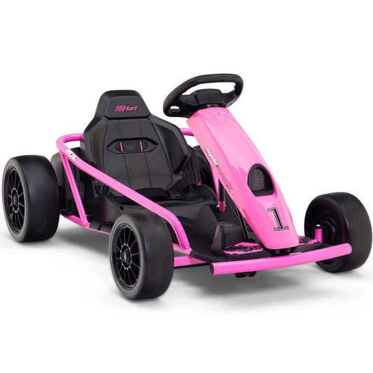 24v Electric Go-Kart Red Drift Kart - For Ages 6-12