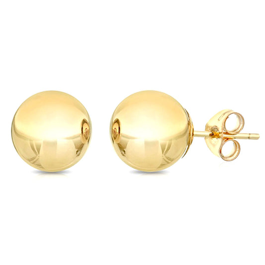 14k Yellow Gold Ball Stud Earrings